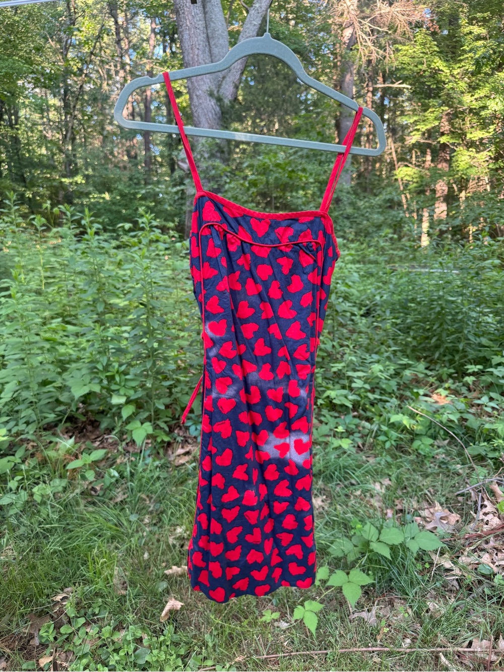 Marc By Marc Jacobs Red Heart Print Mini Dress